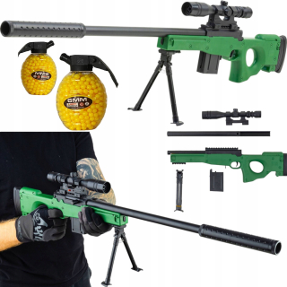 Odstreľovacia puška s airsoftovými loptičkami IMITÁCIA L96 ROZSAH 40M + 800 loptičiek